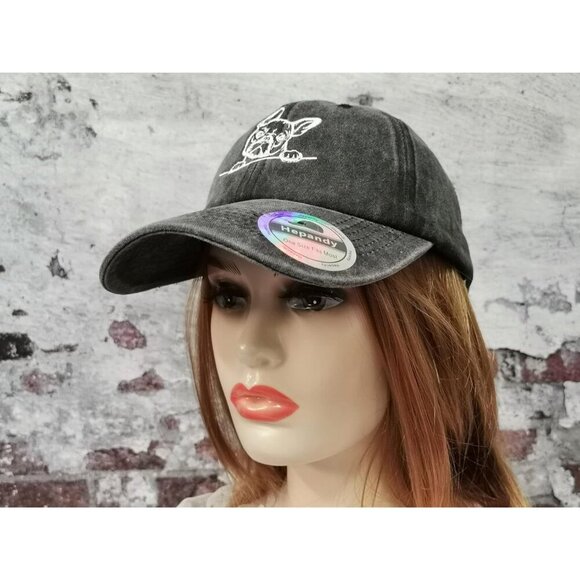 French Bulldog Dog Dad Hat Cotton Washed Black Adjustable Cap Gift - Picture 6 of 7